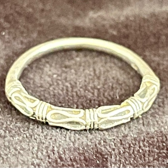 Sterling Silver Knotted Rope Women's Ring Stamped 925 Knot Design Bali Balinese - Picture 5 of 15